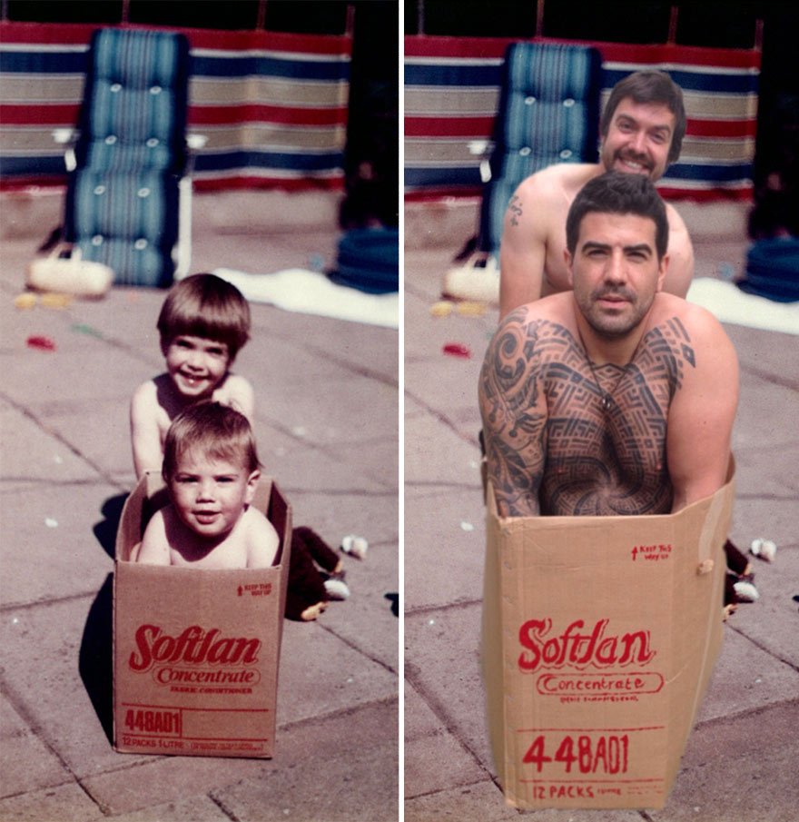 before-and-after-brothers-childhood-photos-parents-anniversary-gift-5