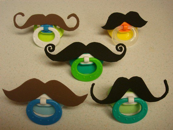 moustache pacifiers