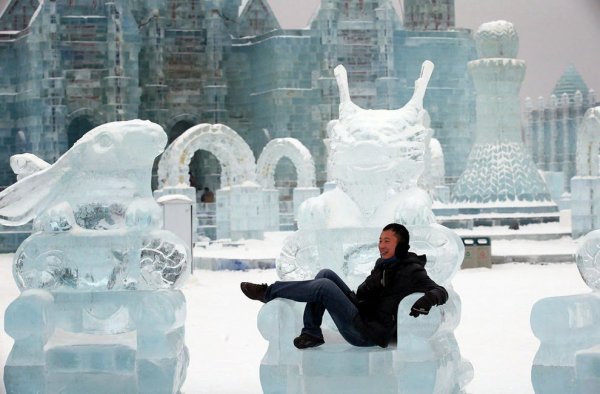 jégszobor Kína