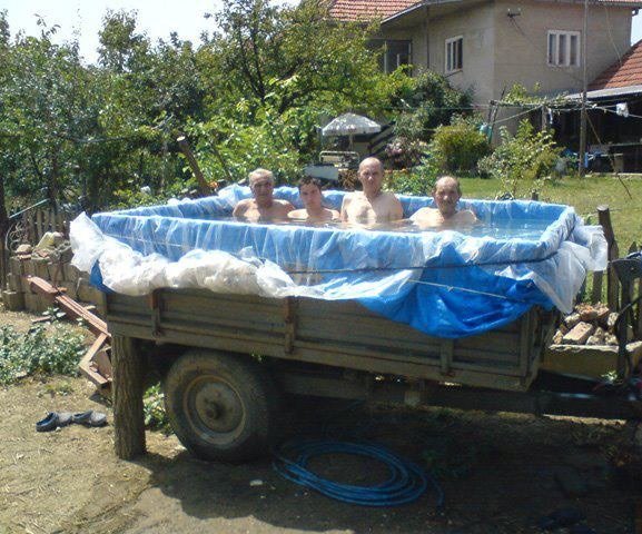 Homemade swimming pool