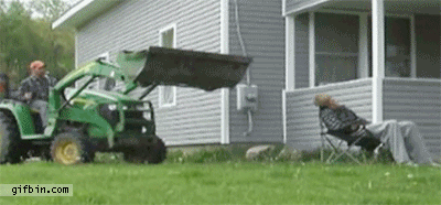 Tractor Water Wake Up.gif
