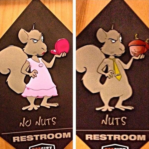funny bathroom signs
